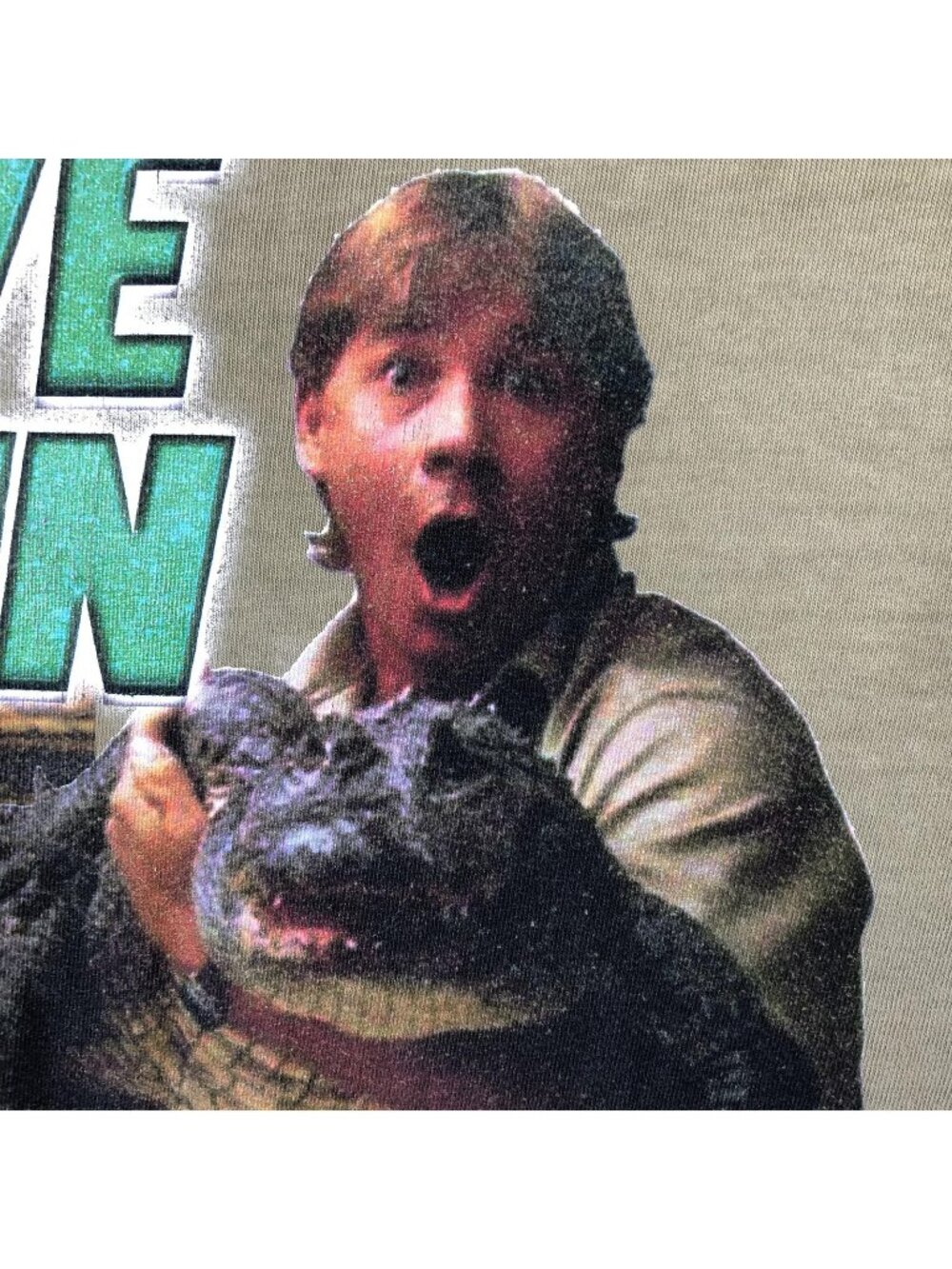 Steve Irwin Crocodile Hunter Shirt Mens 3XL Green Comfort Colors 90s Crikey
